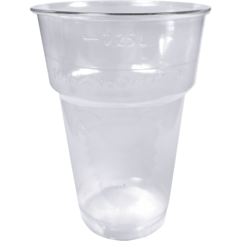 Verre, verre à bière, Proppy, pET recyclé, 250ml, 108mm, helder