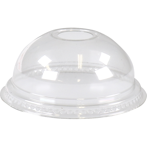 Deksel, PET, dome, met gat, Ø78mm, glashelder