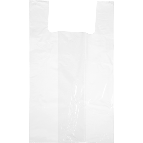 Sac, PEBDL, geblokt, 30x 10x60cm, t-shirt bag, blanc