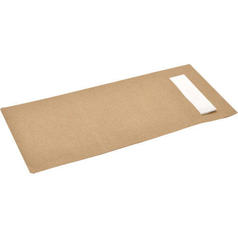 Bestekzak, incl. servet, 2-laags, papier, naturel