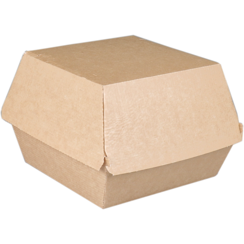 Depa Bak, Ersatzpapier, Golfpapieren snacklijn, hamburgerbox, 120x120x100mm, bruin