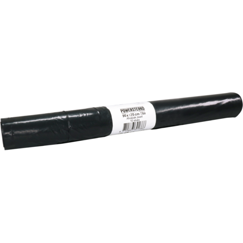 PowerSterko Afvalzak, Gerecycled LDPE, 90x125cm, T60, zwart