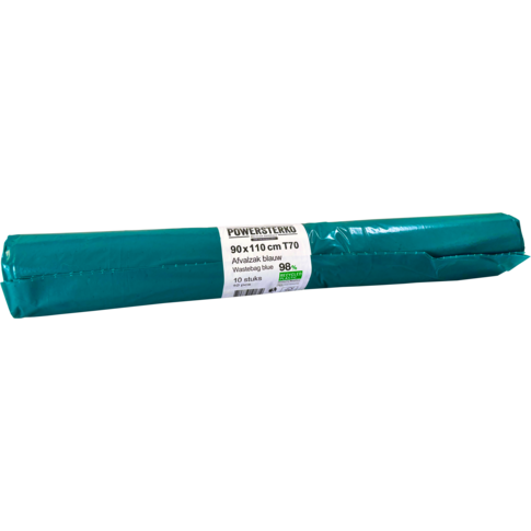 PowerSterko Afvalzak, Gerecycled LDPE, 90x110cm, T70, blauw