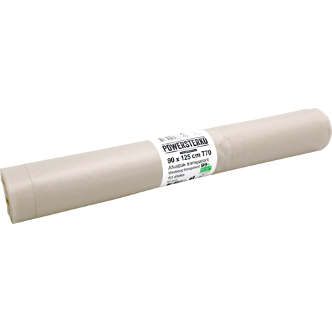 PowerSterko Afvalzak, Gerecycled LDPE, 90x125cm, T70, transparant