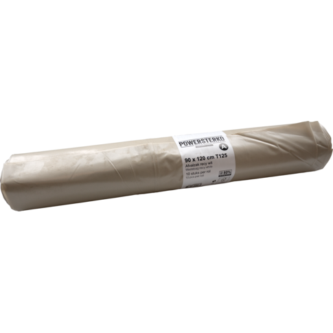 PowerSterko Sac poubelle, PEBD recyclé, 90x120cm, T125, blanc
