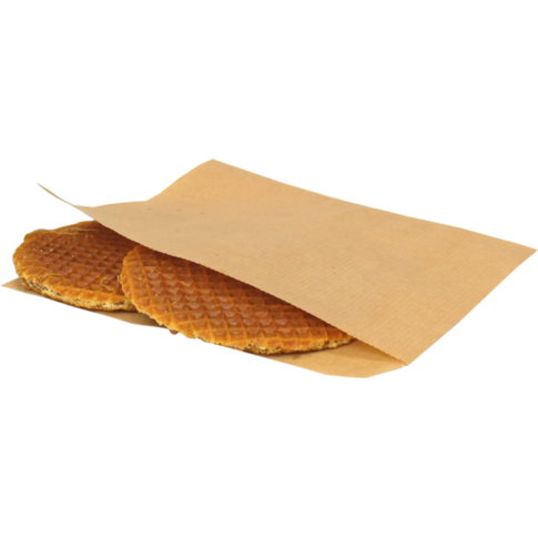 Snackenvelop, 15x15cm, papier, bruin