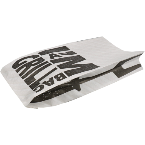 I'M Concept Zak, Grillzak, Kraftpapier + PP, 17/ 7x34cm, I´m a grill bag, wit/zwart