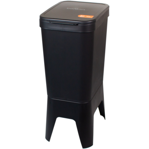 Bonton Circubin, Abfallbehälter, Dichte deksel, recyceltes PP, 40l, 76x30x41cm, schwarz