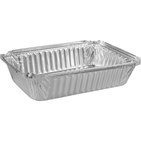 Bak, Aluminium, 890ml, opstaande rand, 207x141x37mm, zilver
