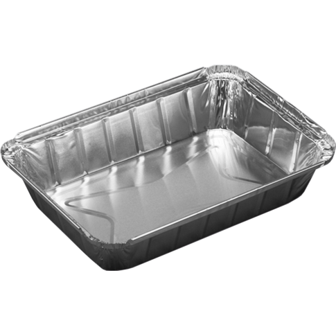 Bak, Aluminium, 930ml, opstaande rand, 214x151x38mm, zilver