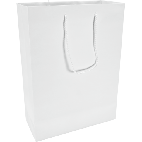 Sac, Papier, avec cordon, 27x 12x37cm, sac à emporter, blanc
