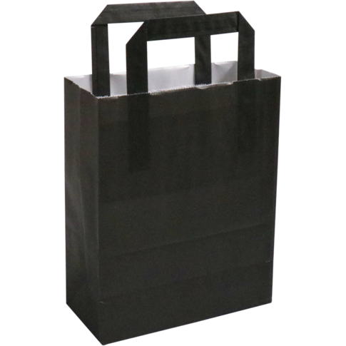 Papieren draagtas, FSC, 18/8x22cm, 70 gr/m2, platte handgreep 