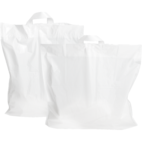 Tas, LDPE, 55x 5x50cm, lusdraagtas, wit