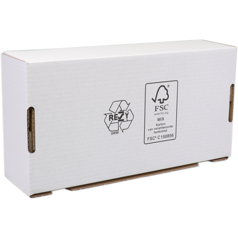 SendProof® Postpakketdoos, golfkarton, 190x280x70mm, gestanst, wit, foto 2 van 2