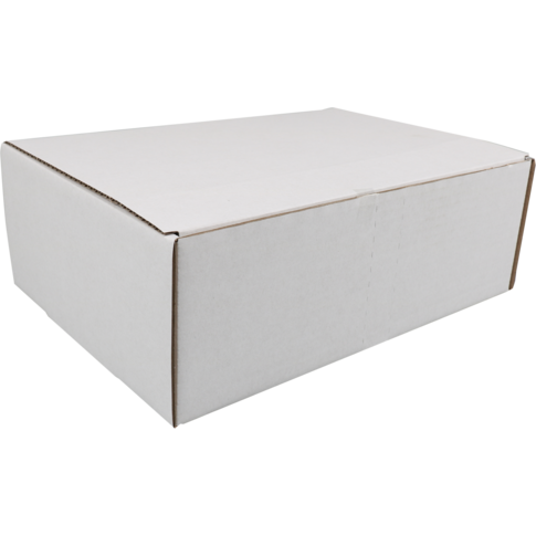 SendProof® Mailing box, corrugated cardboard, 302x215x105mm, die-cut, white