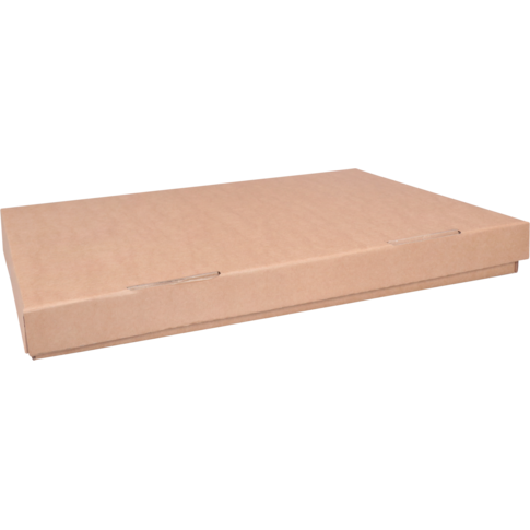  Faltschachtel, wellpappe, 430x310x40mm, mit festem Deckel, braun