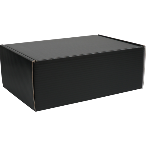  Postpakketdoos, golfkarton, 335x218x123mm, zwart