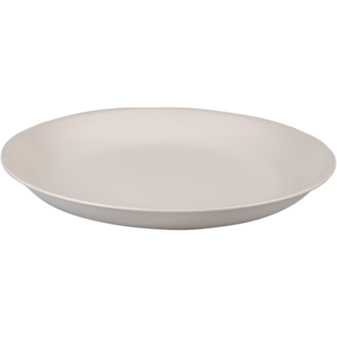 Goldplast Bord, Mineral, reusable, onbreekbaar, rond, 1-vaks, pP, Ø21cm, taupe