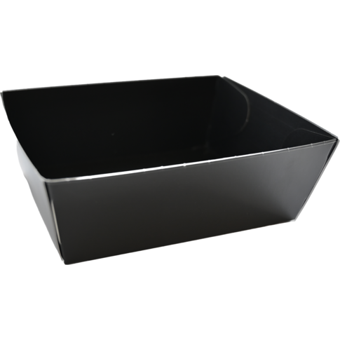 Tray, conisch, 115x90x54mm, Karton + PE, zwart