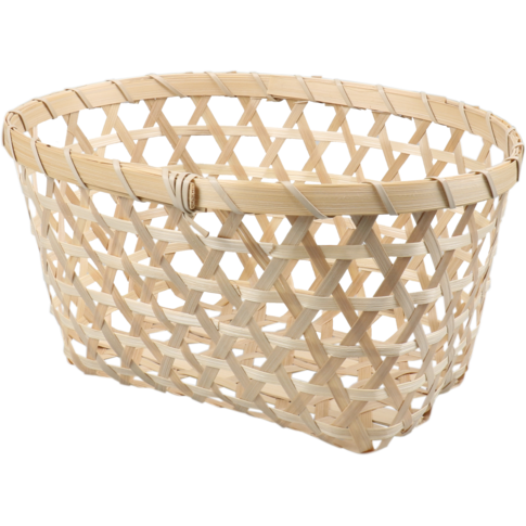 Mand, bamboe, 25x19x12.5cm, ovaal, naturel