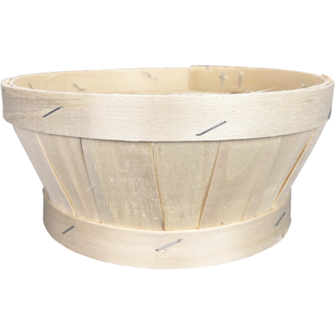 Ronde houten mand Ø21x9,5 cm, draagkracht 2 kg