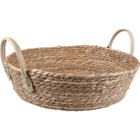 Mand, zeegras, 10cm, rond, naturel