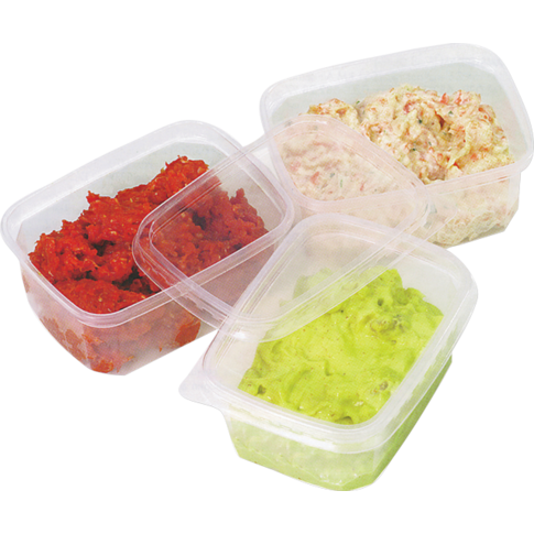 Bak, PP, 125ml, excl. deksel, saladebakje, 108x82x27mm, transparant