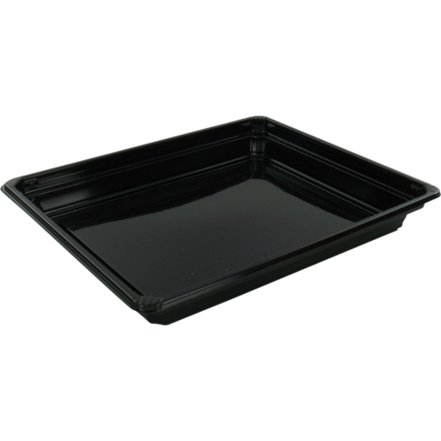 Behälter, Recyceltes PET, sushitray, 171x143x22mm, schwarz