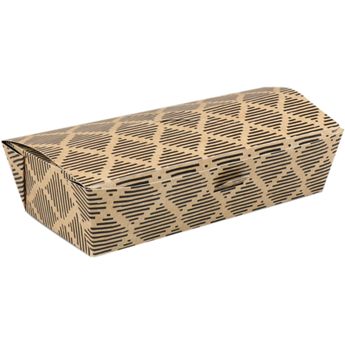  Sushibox, carton + PP, 190x90x50mm, noir