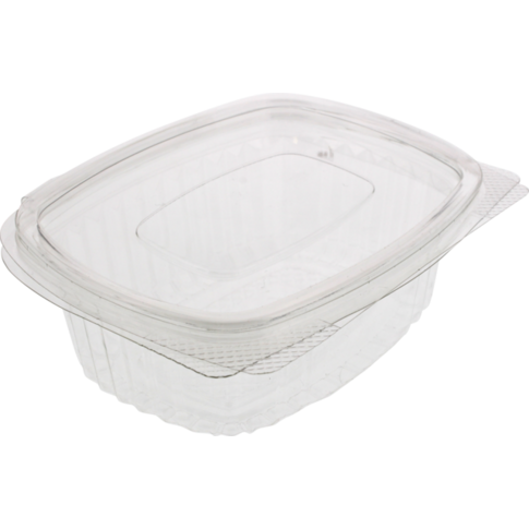 Bak, Gerecycled PET, 500ml, saladebak, 150x124x55mm, transparant