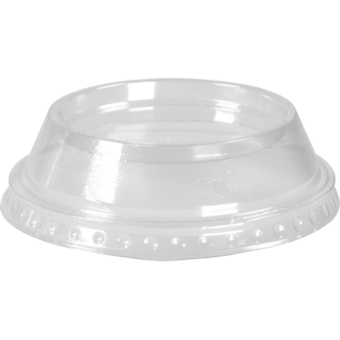 Deksel, voor beker en voetkuipje, PP, rond, hoog, Ø95mm, transparant