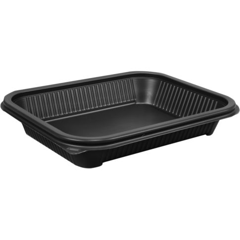 Behälter, PP, 650ml, hot Deli Deluxe, 227x177x37mm, grau