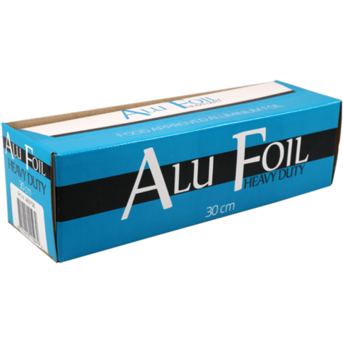 Folie, aluminiumfolie, op rol, Aluminium, 30cm, 125m, 14my, zilver