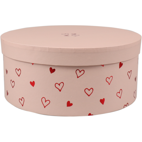  Geschenkverpackung, Love Story, karton, 10cm, Ø22.5cm, rosa