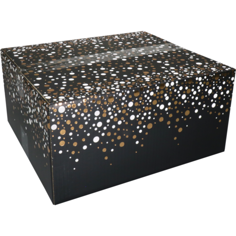  Emballage cadeau, Party Spot-On, carton ondulé, 35x31x17cm, 