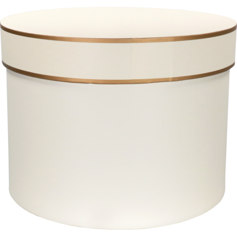  Emballage cadeau, Wave, carton, 20cm, Ø25cm, blanc/or
