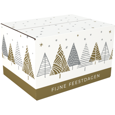  Kerstpakketdoos, Under The Stars, golfkarton, 45x35x23cm, Kerstmis, d, 