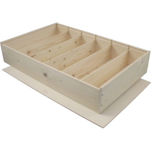 Wine box, 6 bottles , sliding lid, 566x340x85mm, wood, natural