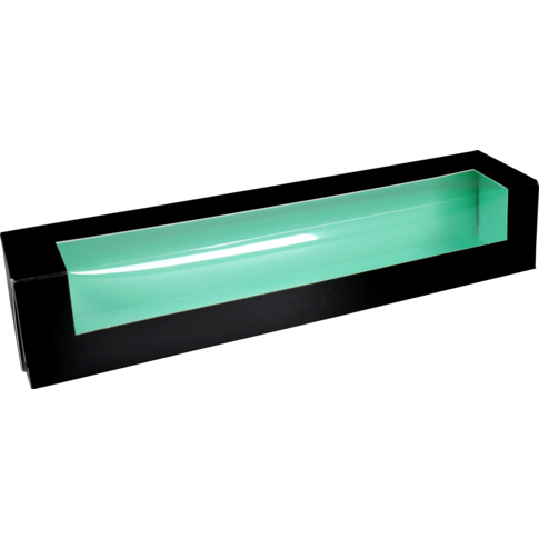  Macaron-Schachtel, karton + PP, 260x47x47mm, zwart/mintgroen