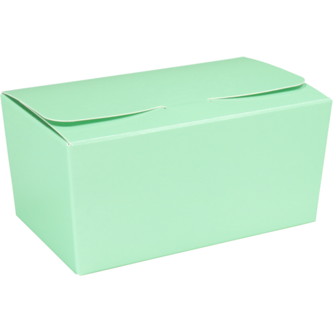Ballotin, karton + PP, 375gr, 125x73x62mm, mintgroen/zilver