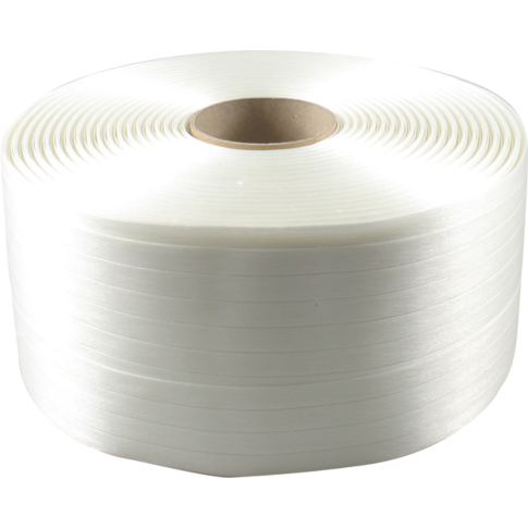 Polyesterband, 13mm, 1100m, PET, wit