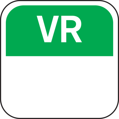 Étiquette, Daglabel vr, papier, 19x19mm, vert