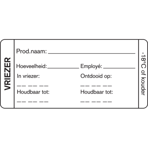 Label, papier, 35x75mm, rol à 500 stuks, wit