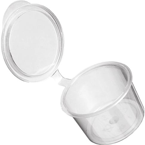 Cup, sambalpotje, met deksel, 10ml, Ø 20mm, pP, transparant
