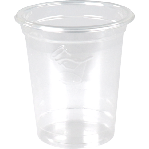 Glas, borrelglas, gerecycled PET, 0.02l, helder