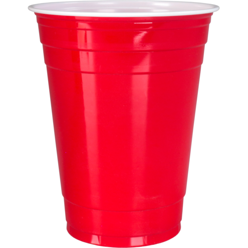  Party cup, PP, reusable, 400ml, 16oz, red