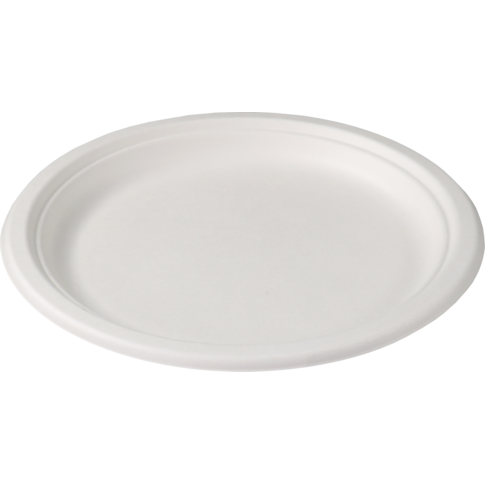 Depa Bord, rond, 1-vaks, bagasse (suikerrietpulp), Ø23cm, wit