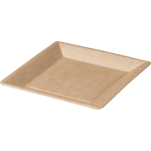 Depa Bord, vierkant, 1-vaks, karton, 18x18cm, bruin