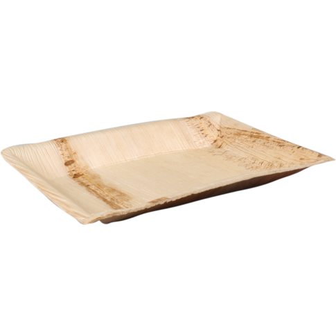 Depa Bord, rechthoekig, 1-vaks, palmblad, 25x16cm, naturel