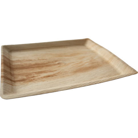 1/2 gastro schaal van naturel palmblad, formaat 32,5 x 26,5 cm